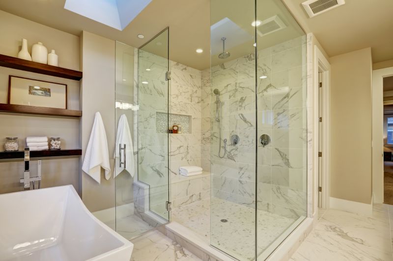 Elegant Bathroom with New Shower