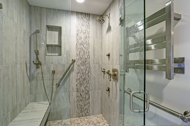 Contemporary Shower with Fixtures