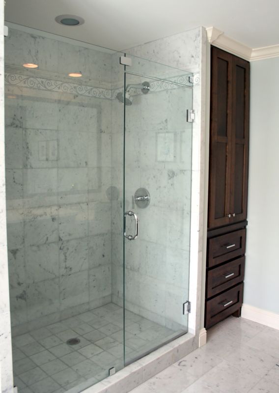 Minimalist Bathroom with Walk-In Shower